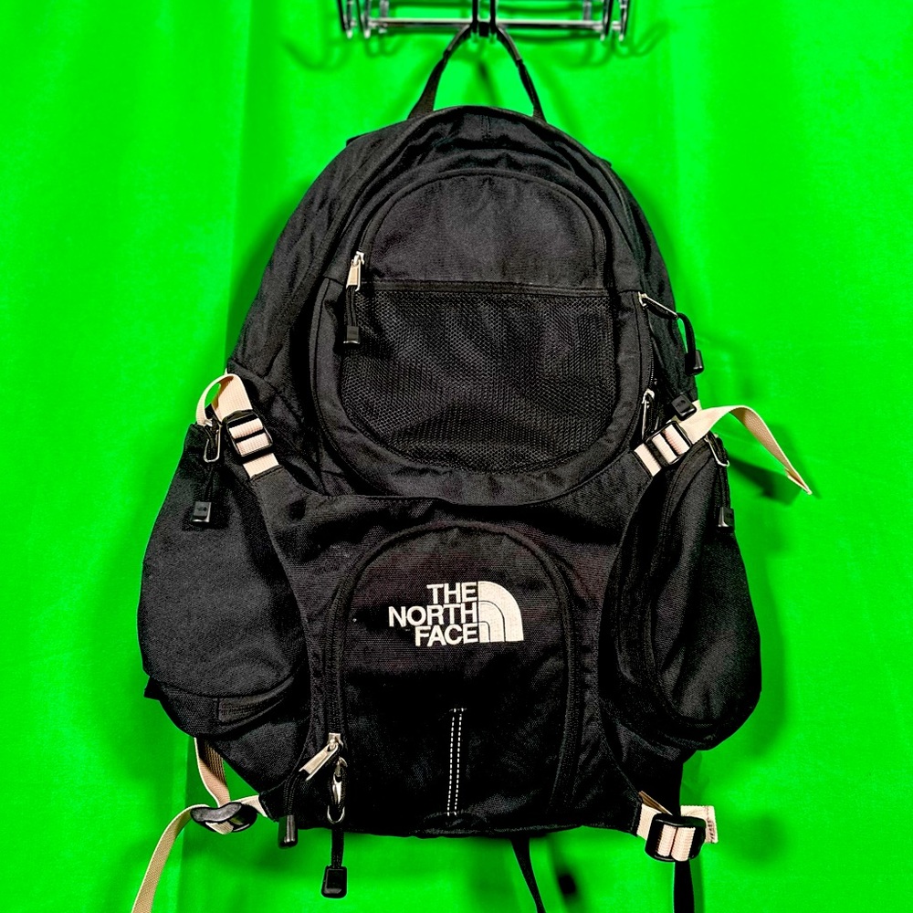 Like New - Black/White durable hiking The North Face backpack